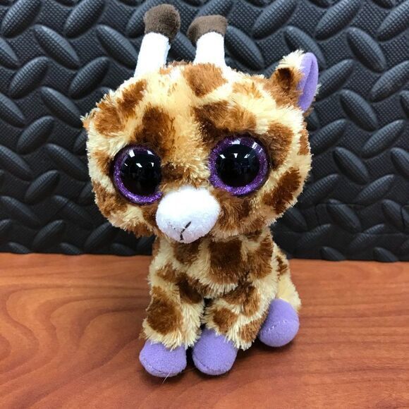 TY Beanie Boos -‎ Safari brown/purple giraffe 2014 - Picture 1 of 4